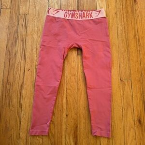 Gymshark Coral Logo Band Cropped Leggings Size Small